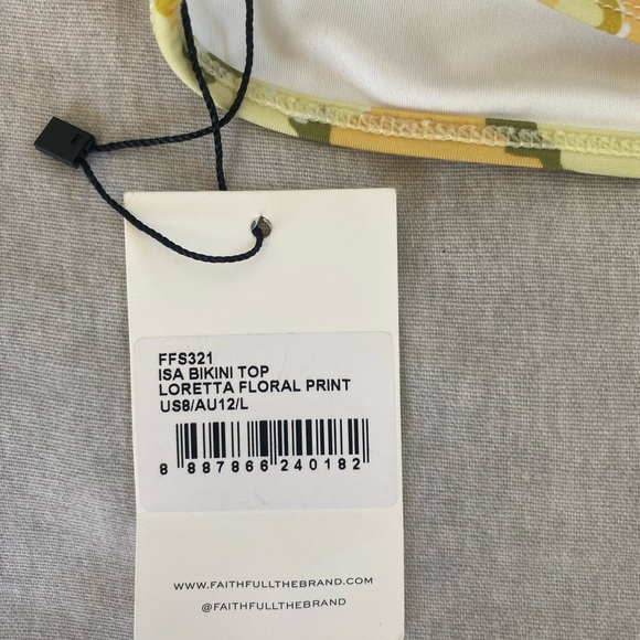 Faithfull the Brand Isa Bikini Swimsuit Top - Picture 3 of 6